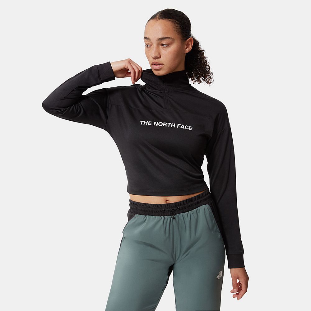 The North Face Active Tops Womens Australia - The North Face Mountain Athletics 1/4 Zip Black Hiking